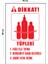 Metal Dikkat Tüpleri Yağlı Elle Tutma 15 cm x 20 cm Uyarı Levhası Yönlendirme Tabelası 1