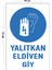 Metal Yalıtkan Eldiven Giy 15 cm x 20 cm Uyarı Levhası Yönlendirme Tabelası 1