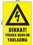 Metal Dikkat Yüksek Gerilim Yaklaşma 15 cm x 20 cm Uyarı Levhası Yönlendirme Tabelası 1