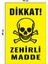 Metal Dikkat Zehirli Madde 15 cm x 20 cm Uyarı Levhası Yönlendirme Tabelası 1