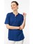 Kadın Yakası Düğmeli Penye T-Shirt 25764 Indigo 3