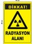 Metal Radrasyon Alanı 15 cm x 20 cm Uyarı Levhası Yönlendirme Tabelası 1