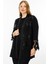 Moda Ilgi Kadın büyük Beden Ön Bedeni Güpür Dantelli Ikili Takım 4265 Siyah 2