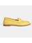Kadın Sarı Slip-On Deri Loafer 1
