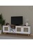 Bohem Serisi Garden Meşe - Beyaz Pvc Hasır Desen Tv Ünitesi 3