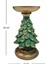 Yılbaşı Ağacı Şamdan Merry Christmas Dekoratif Yeşil Noel Çam Ağacı Mumluk Küçük Boy 15 x 12 cm 3