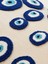 EVIL EYE - Mavi Nazar Boncukları Yıkanmış Keten Dikdörtgen Punch Kırlent Kılıfı 5