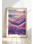 Japonya Hokkaido Mor Lavanta Manzarası Doğal Ahşap Çerçeveli duvar tablosu 1