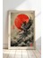 Ho-Oh Feniks Kuşu Hinamaru Japon Duvar Sanatı Vintage Doğal Ahşap Çerçeveli tablo 1