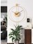 (Büyük Boy 50CM) Gold Tiktok Quartz Mekanizmalı (Ceviz 35 cm Akrep Yelkovan) Modern Duvar Saati 2