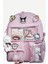 Kore Tarzı Aksesuarlı ve Ayıcıklı Okul Çantası Kız Çocuk ve Erkek Çocuk Sırt Çantası Pembe 1