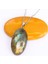 Oval Form Labradorit Taşı Kolye – Çelik Zincirli 2