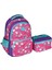 Kız Çocuk Kız Figürlü Ilkokul Sırt Çantası ve Beslenme Çantası Tek Ebat Pembe Turkuaz 1