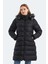Garlic In Kadın Puffer Uzun Şişme Mont Siyah V1 1