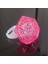 Kristal Tasarımlı LED Glow Işıklı 3 Modlu Pembe Yüzük 3.5 x 5 cm 1