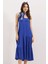 Butik 2403 Askılı Midi Elbise - Saks 1