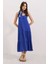 Butik 2403 Askılı Midi Elbise - Saks 2