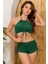 Shekını Kadın Halter Bikini Takımı Bağcıklı Üst Yüksek Bel Şort Büzgülü Mayo Iki Parça Mayo 5