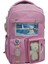 Kore Tarzı 2 Ana Bölmeli Okul Çantası Aksesuarlı Pembe Kız Çocuk Sırt Çantası 44*30*18 cm 1