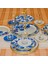 Glore Blue Rose 28 Parça Altın Yaldızlı Cam Çay Ikram Takımı 5