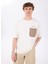D5SM-TST3782 Kırık Beyaz Bisiklet Yaka Loose Fit Baskılı Erkek T-Shirt 1