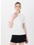 D5SL-TST3598 Beyaz Düz Kadın Polo T-Shirt 1