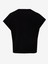 D5SL-TST3599 Siyah Bisiklet Yaka Rahat Kalıp Düz Kadın T-Shirt 2