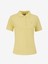 D5SL-TST3598 Sarı Basic Düz Kadın Polo T-Shirt 1