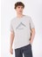 D5SM-TST3775 Gri Bisiklet Yaka Relaxed Baskılı Erkek T-Shirt 1