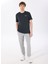 D5SM-TST3783 Siyah Bisiklet Yaka Relaxed Düz Erkek T-Shirt 2