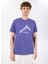 D5SM-TST3775 Mor Bisiklet Yaka Relaxed Baskılı Erkek T-Shirt 3