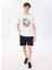 D5SM-TST3838 Kırık Beyaz Bisiklet Yaka Relaxed Baskılı Erkek T-Shirt 3
