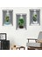 Pratik 3D Çiçek Vazo Duvar Sticker 3 Lü Set Gri Fon 2