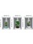 Pratik 3D Çiçek Vazo Duvar Sticker 3 Lü Set Gri Fon 4