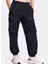 1386481-001 Ua Unstoppable Cargo Pa Lastikli Bel Loose Fit Siyah Kadın Eşofman Altı 1