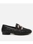 01AYH303950A100 KADIN Deri Siyah Örgü Detaylı Tokalı Klasik Loafer 1