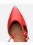 01AYH304240A740 KADIN Deri Kırmızı Ince Topuklu Stiletto 5