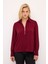 Fermuar Detaylı Bluz Bordo 115L9282000 4