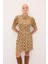 Desenli Elbise Pudra 124L8676003 2