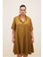 V Yaka Elbise Olive 124L8378001 2