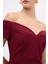 Kısa Kollu Midi Elbise Bordo 12444684001 3