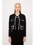 Düğme Detaylı Triko Hırka Siyah 13444361000 1