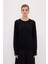 Bisiklet Yaka Kaşmir Karışımlı Triko Kazak Siyah 13943225001 1