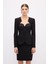 Kalp Yaka Blazer Ceket Siyah 11944617001 1