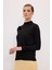 Çiçek Detaylı Triko Kazak Siyah 13944513000 4