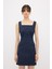 Kolsuz Mini Elbise Lacivert 12442893004 1