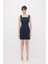 Kolsuz Mini Elbise Lacivert 12442893004 3