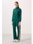Yeşil Yumuşak Dokulu Dik Yaka Oversize Kargo Cepli Kadın Crop Top Sweatshirt - 97301 5