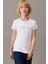 Kız Çocuk Ck Script Logo Slim T-Shirt - Beyaz 1