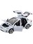 1:32 Tesla Modeli x Suv Oyuncak Araba Modeli Diecast Alaşım Metal Minyatür Ses ve Işık Geri Çekin Yüksek Simülasyon Metal Model Araba (Yurt Dışından) 1